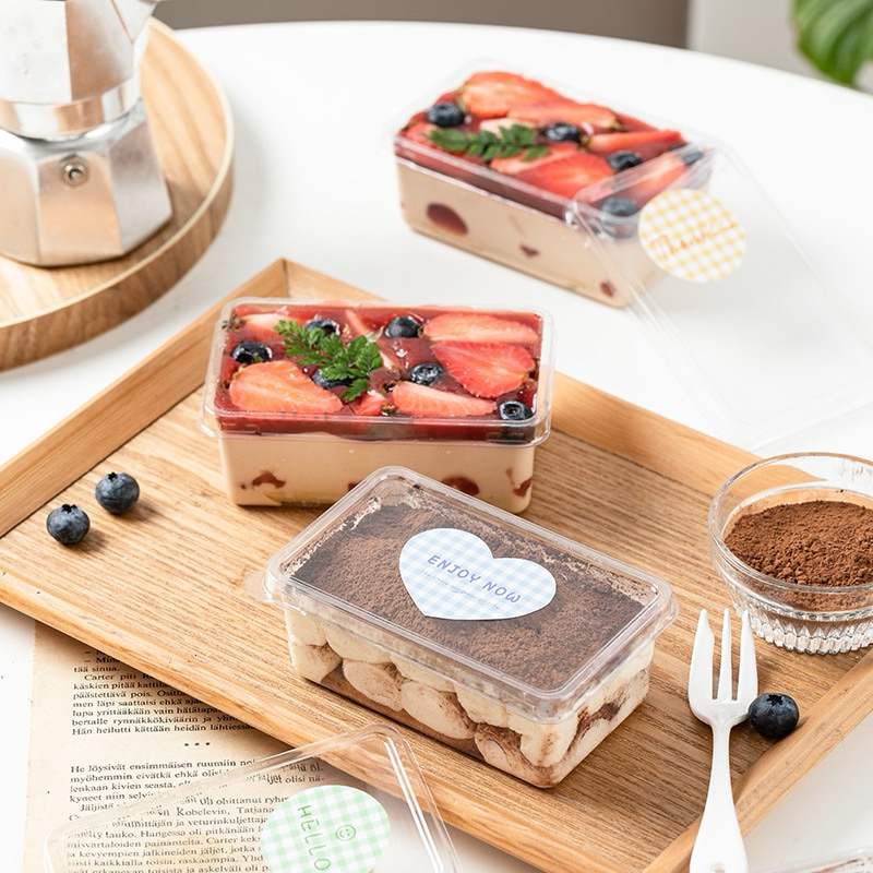 tyu 10pcs dessert box 250ML kue box dessert cake kotak kue cake dessert tiramisu cup