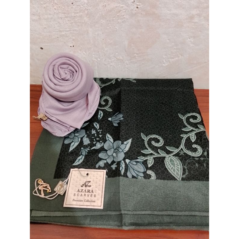 jilbab oskara premium Azzahra segi empat modern motif