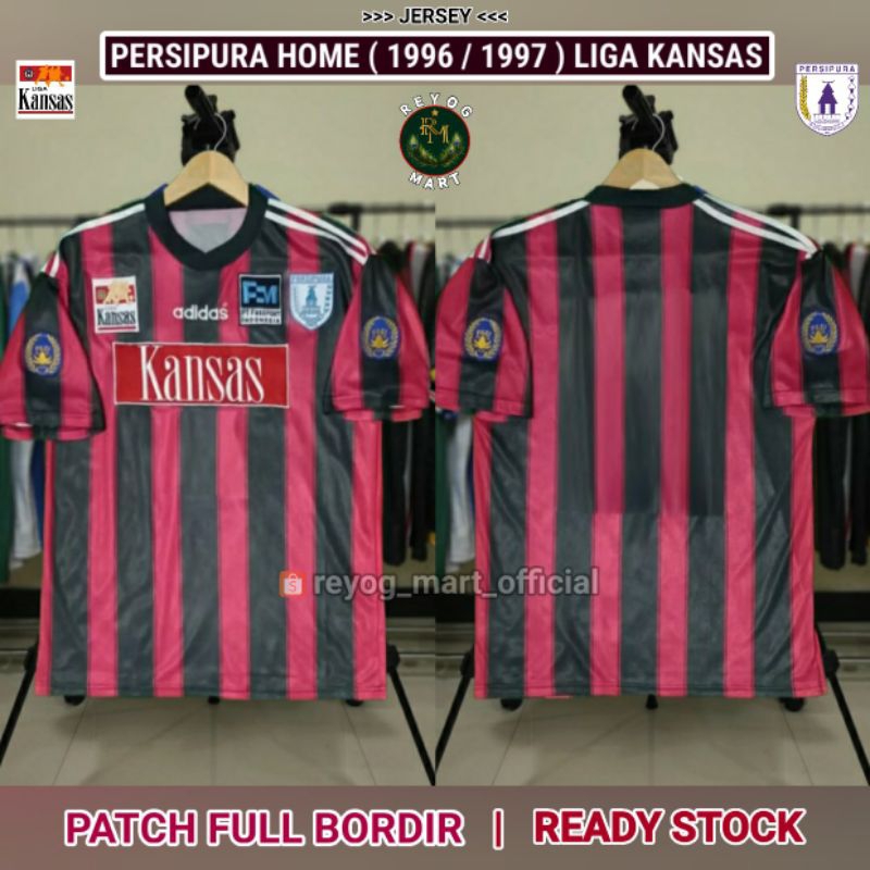 JERSEY PERSIPURA JAYAPURA HOME 1996 / 1997 LIGA KANSAS FULL BORDIR RETRO REMAKE LOKAL
