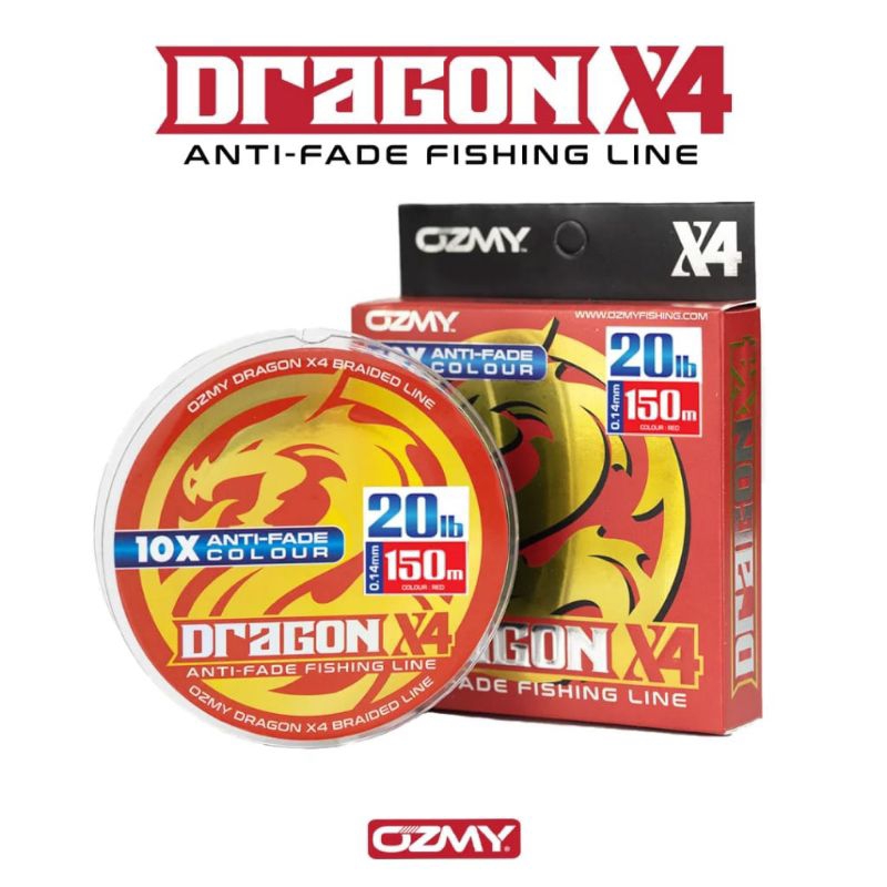SENAR PE OZMY DRAGON X4 150 METER ANTI-FADE FISHING LINE