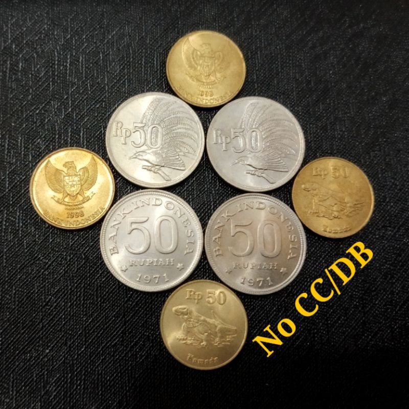 Uang Koin Kuno Rp 50 Cendrawasih & Komodo
