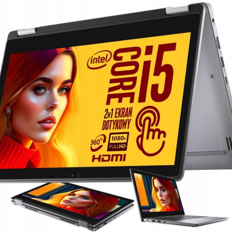Laptop Dell 2in1 Touch i5 Gen8 RAM16 512GB Nvme slim mulus