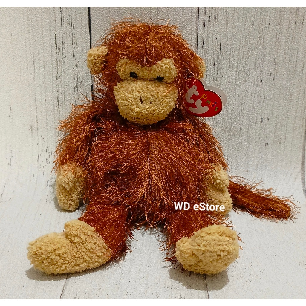 Boneka Monyet Warna Coklat TY Punkies, Zigzag