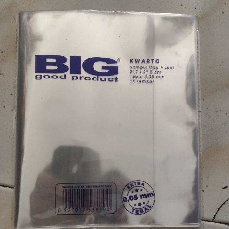 

Sampul Plastik Buku Tulis 1 pak isi 25 merk BIG