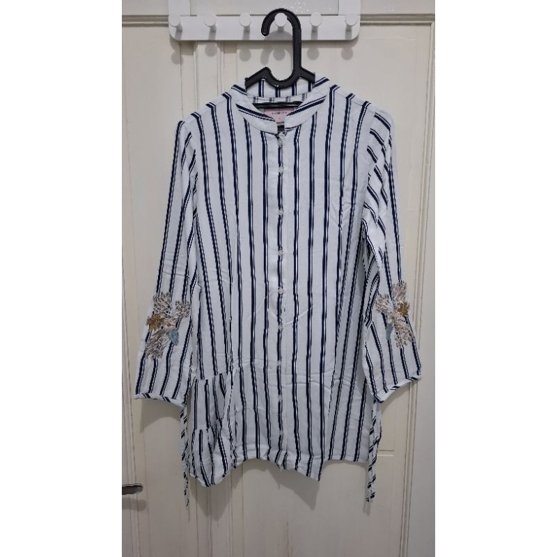 Cotton Ink x Riamiranda stripe white shirt