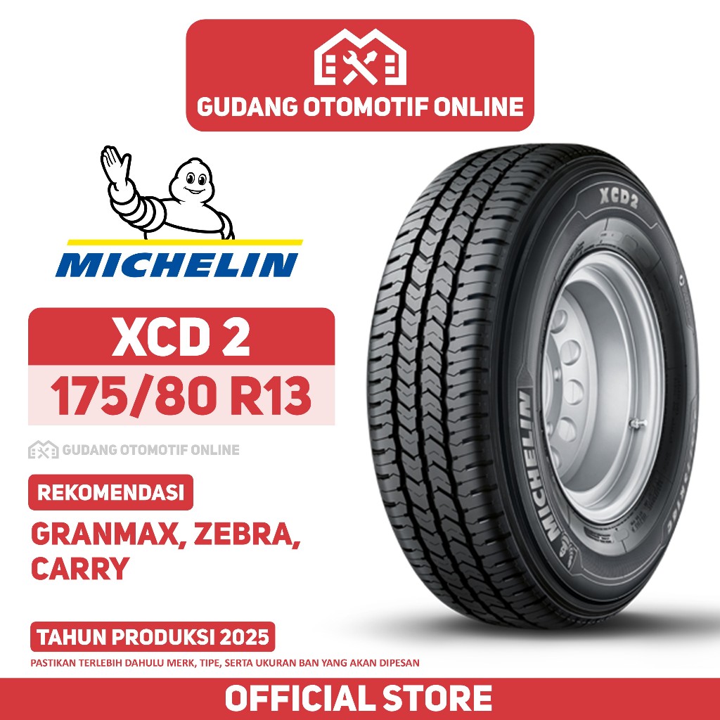 Ban Michelin XCD 2 XCD2 175/80 R13 Ban Mobil Granmax Grandmax Zebra Carry