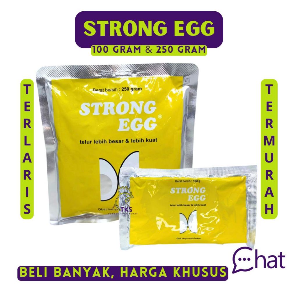 STRONG EGG 100 gram & STRONG EGG 250 gram - MEDION - Vitamin Peningkat Berat Telur MasaProduksiTelur