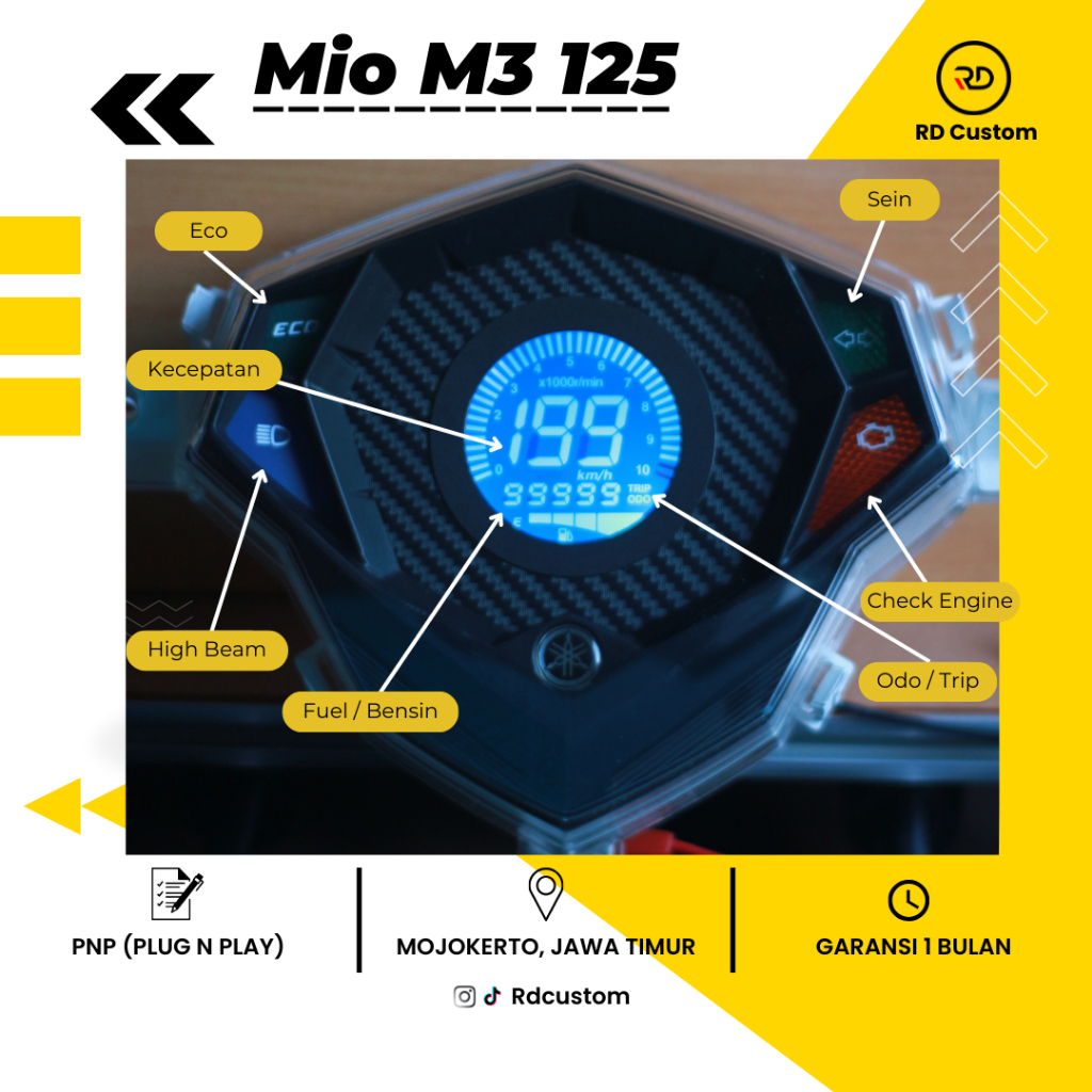 Speedometer Digital Yamaha Mio M3 Z 125 PNP