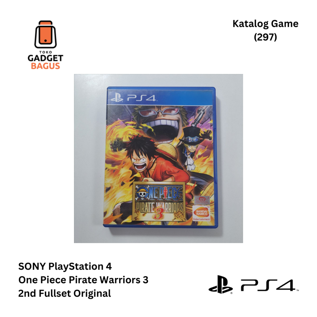 297 - SONY Playstation Kaset Game BD PS4 One Piece Pirate Warriors 3 Region 3 Asia 2nd Fullset Origi