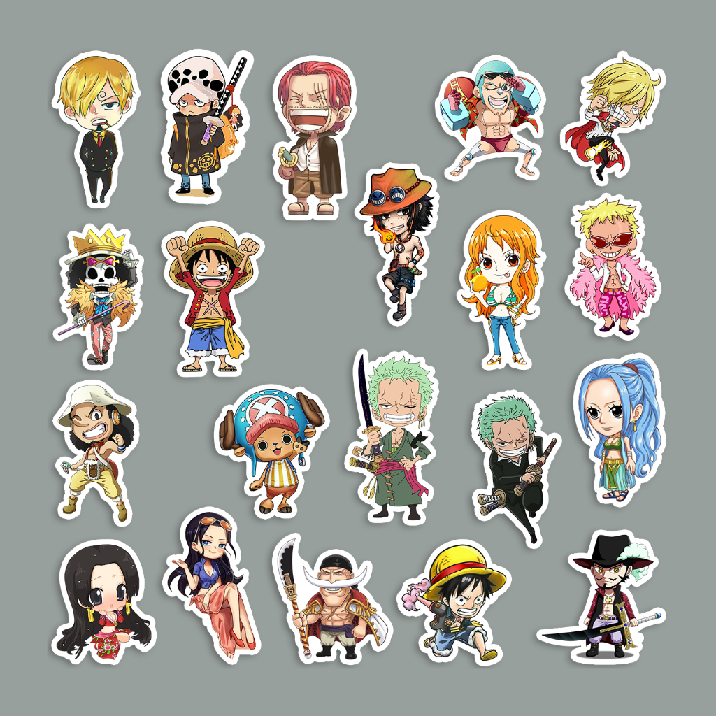 STICKER PACK ONE PIECE CHIBI | PREMIUM STICKERS STIKER WATERPROOF LAPTOP KOPER STICKER HANDPHONE HEL