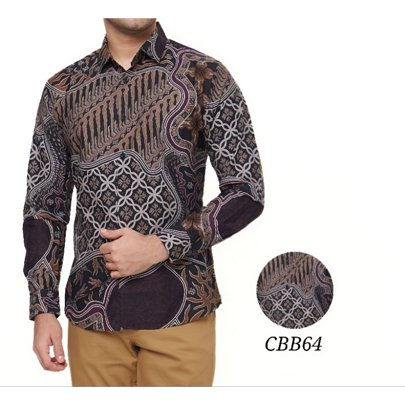 batik pria baju batik premium katun premium lengan panjang