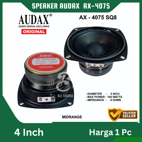 SPEAKER MIDRANGE AUDAX 4 INCH AX-4075 SQ8 / AX4075 SQ8 - MID RANGE