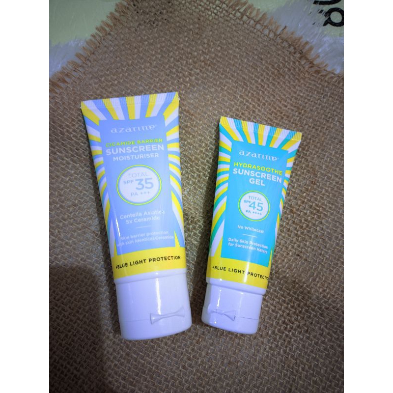 Azarine sunscreen moisturizer spf 35PA+++ 40g& Azarine sunscreen gel spf 45PA+++ 30g