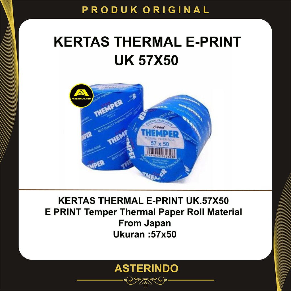 

Kertas Thermal Struk Kasir E-Print Ukuran 57x50mm 57 x 50 mm Paper Roll