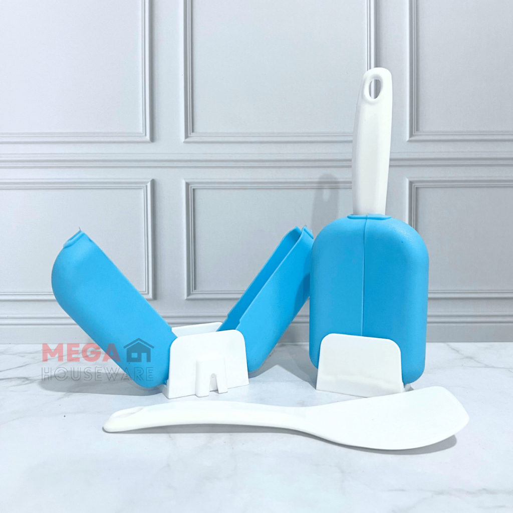 Centong Nasi / Sendok Nasi Plastik Dengan Tempat Cup / Cover Penutup G-129 12563