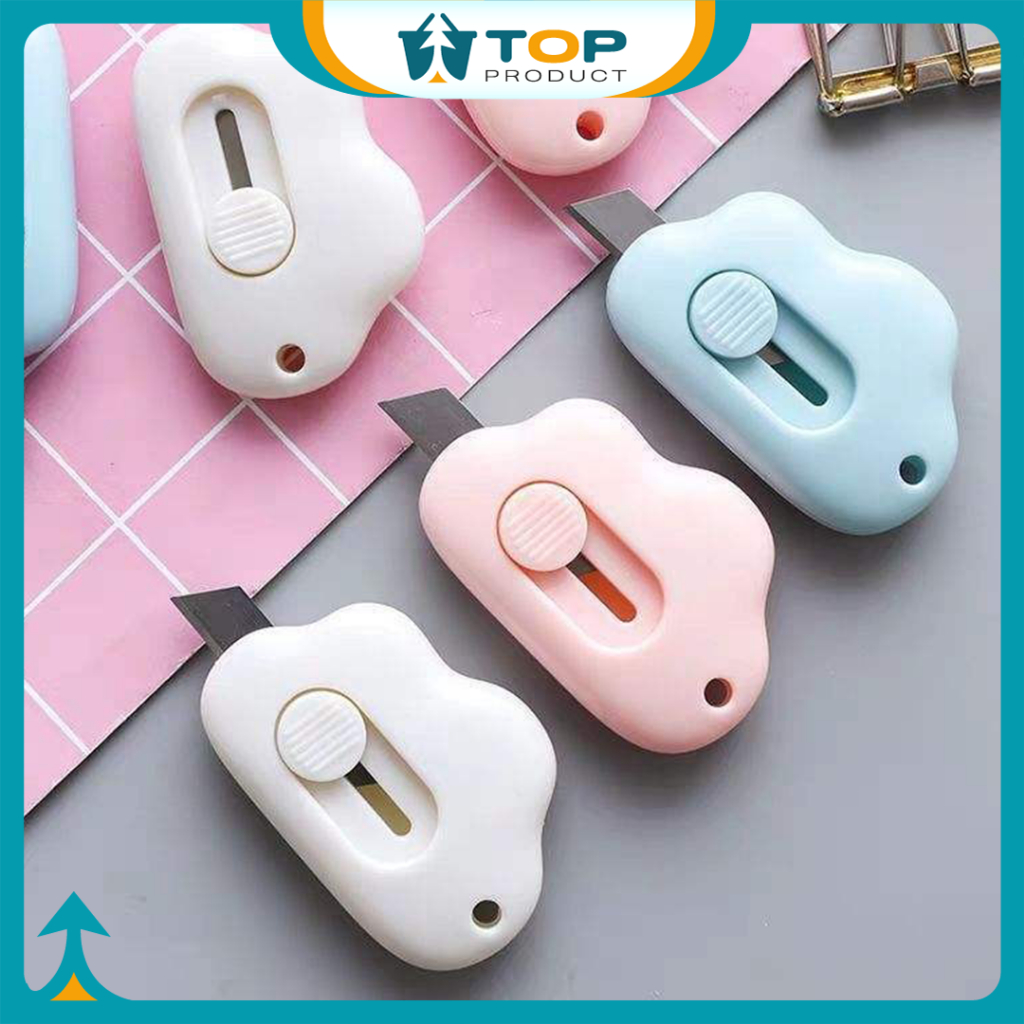 

Cutter Mini Bentuk Awan Lucu Pisau Kecil Pemotong Kertas Portable ATK002