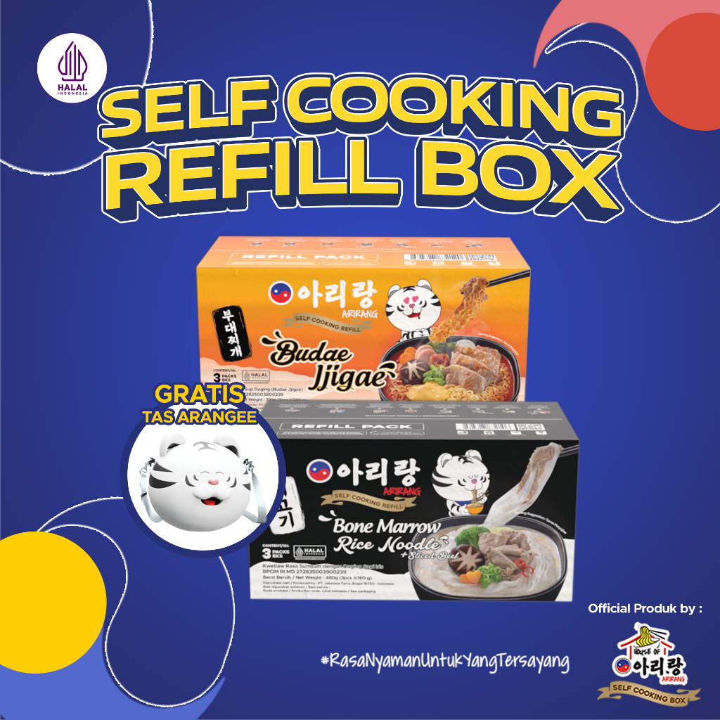 

Arirang Self Cooking Refill Bone Marrow + Budae Jjigae Free Tas Arangee