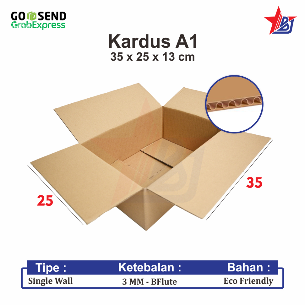 

35 x 25 x 13 cm | B FLUTE | KARDUS | CORRUGATED BOX | PACKING | PACKAGING