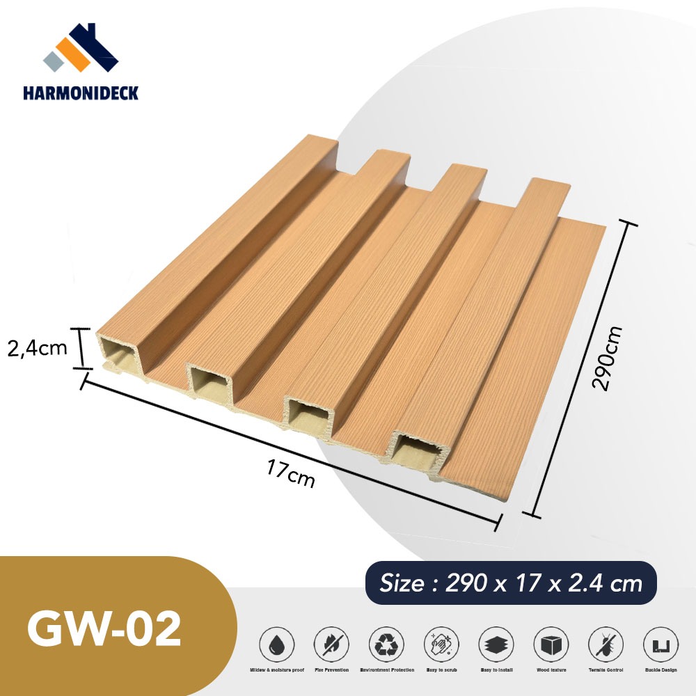 Wood Panel WPC / Wall Panel PVC / Wood Panel Wall Panel Kisi-Kisi Kayu / Panel Dinding Motif Kayu