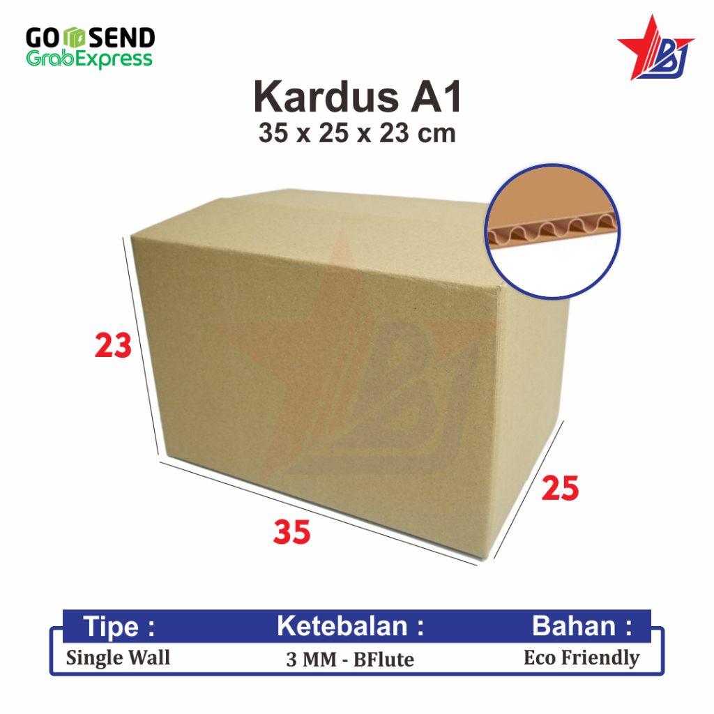 

Box/Kotak/Packing/Karton/Dus/Polos/Hampers/Indomie/Kardus 35x25x23 (Kardus 35 x 25 x 23 cm)