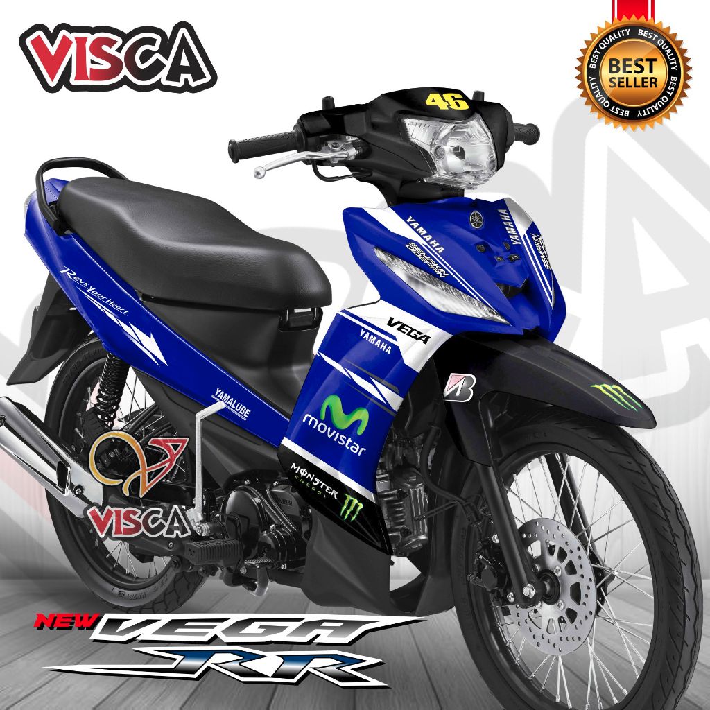 Decal Vega RR Full Body Stiker Vega RR Full Body Striping Vega RR Variasi Full Body MOVISTAR