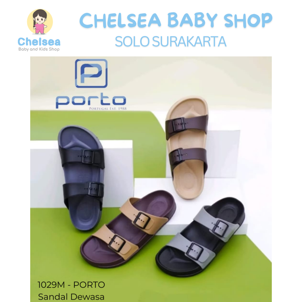 Sandal Selop Slide Karet PORTO 1029M Anti Slip