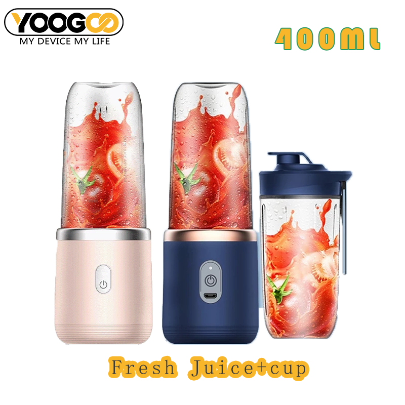 YOOGOO 400ml Juicer Blender Portable Electric USB - Biru Muda