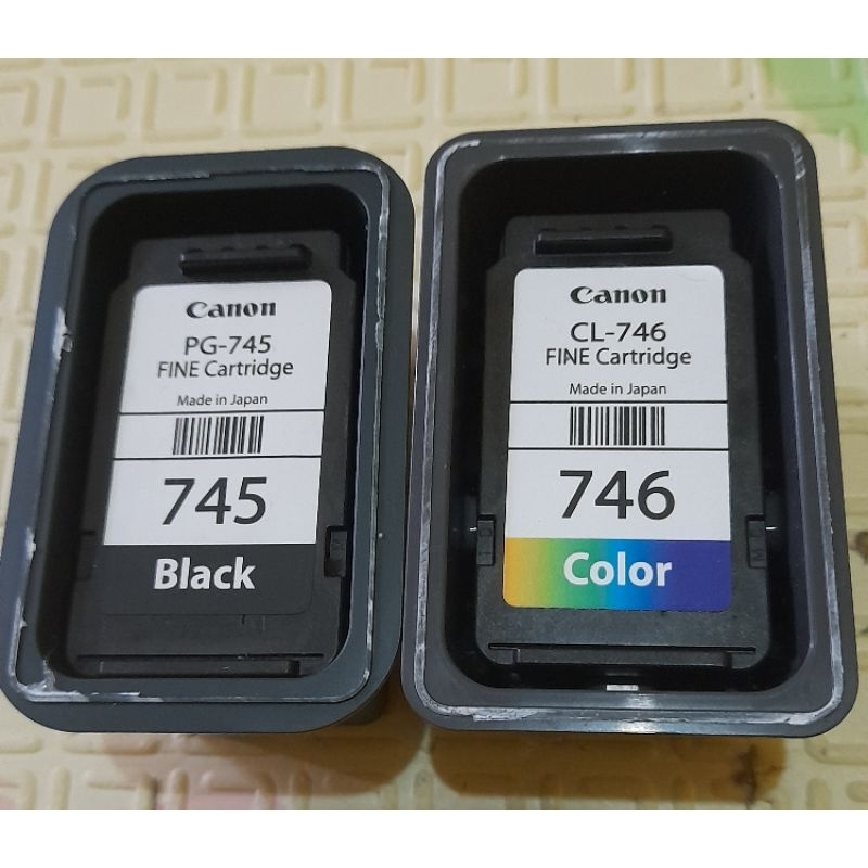 Cartridge  canon PG745black&CL746 hasil bergaris(1 set)