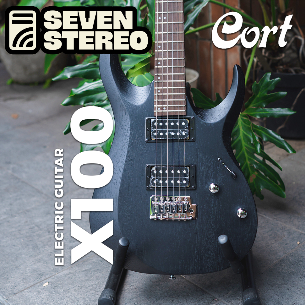 Cort X100 OPBK Open Pore Black Electric Guitar