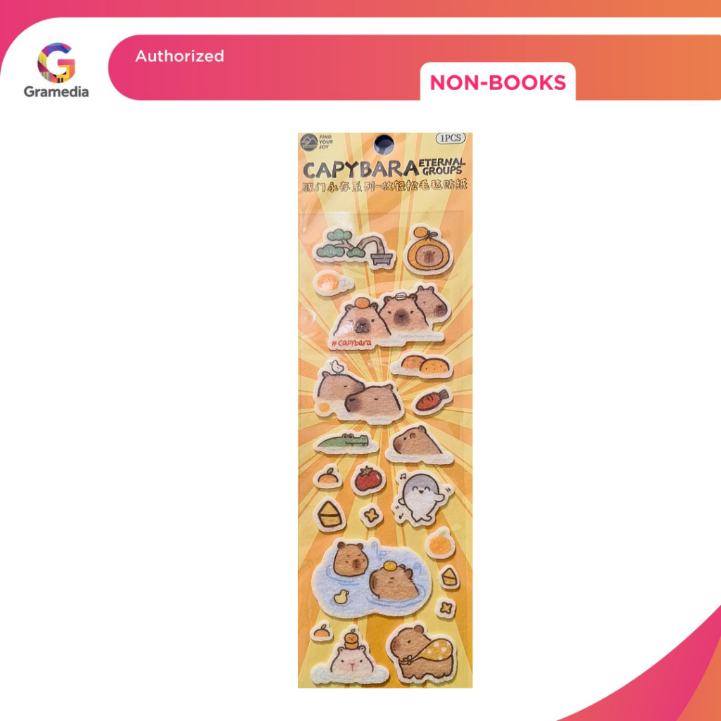 

Gramedia Surabaya - FYJ CAPYBARA FELT STICKER TAKE IT EASY FD81574