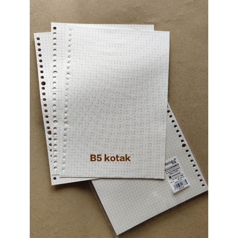 

WENGU Loose Leaf B5 Kotak Kecil isi 60 lembar warna cream