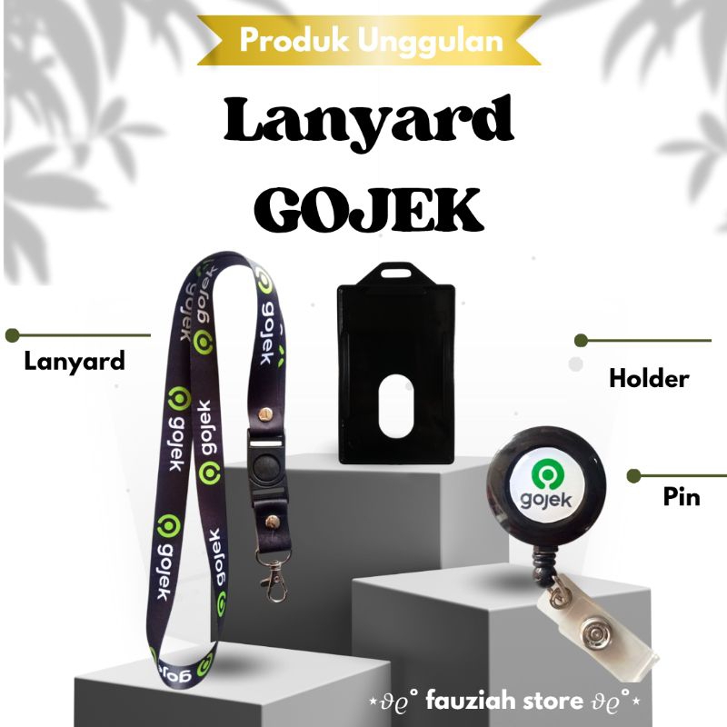 

READY! TALI ID CARD GOJEK hitam / LANYARD GOJEK Termurah!!!