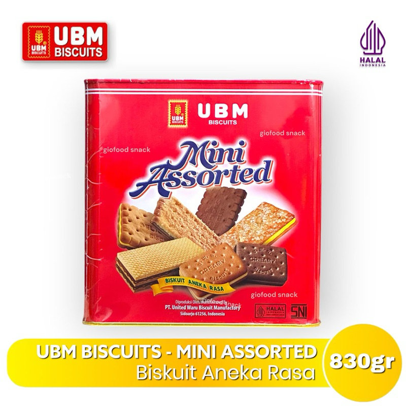 

UBM BISKUIT - MINI ASSORTED 830gr Kaleng Merah - Biscuits Aneka Rasa // Wafer Creamy Cokelat