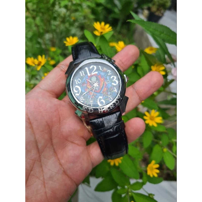 Jam tangan ED HARDY RE-FS4476 vintage rare item like new original