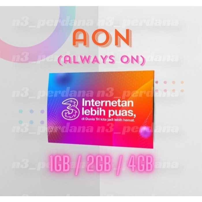 Perdana Tri AON  2GB & 4GB Nasional