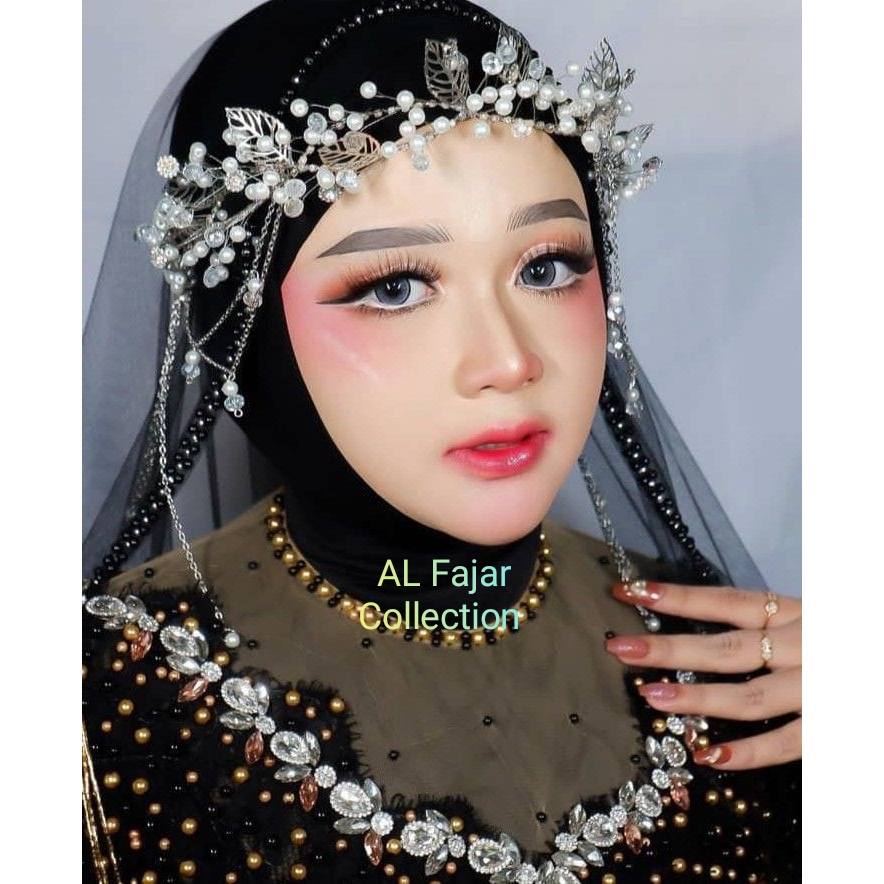 Promo termurah pengantin veil payet Mutiara untuk slayer akad pernikahan tunangan sunting pelaminan 