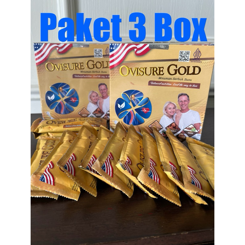 

(PAKET 3 BOX) OVISURE GOLD ASLI!! ORIGINAL MILK SUSU VITAMIN TULANG DAN SENDI NYERI OTOT KERAM KEBAS!! ASLI GUARANTEED!!