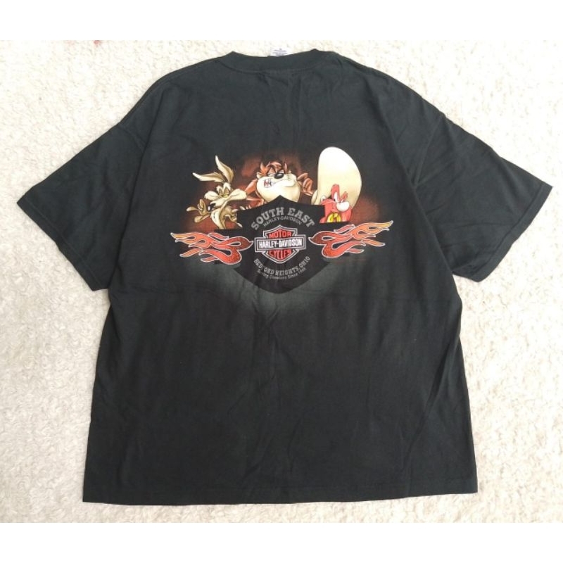 link co kaos vintage harley davidson x looney tunes tazmania
