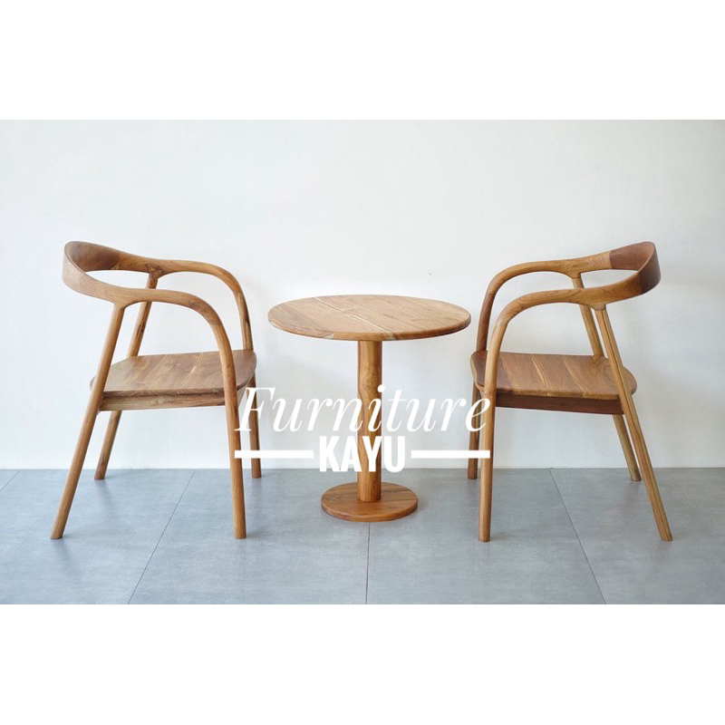 Set Meja cafe kayu jati, meja makan restoran kayu jati, meja makan kayu jati