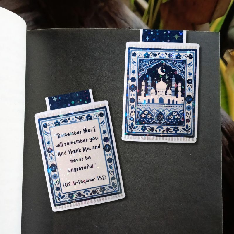 

Sajadah Pembatas Buku Magnet Islami | Handmade Magnetic Bookmark | Islami | Ayat | Prayer Rug