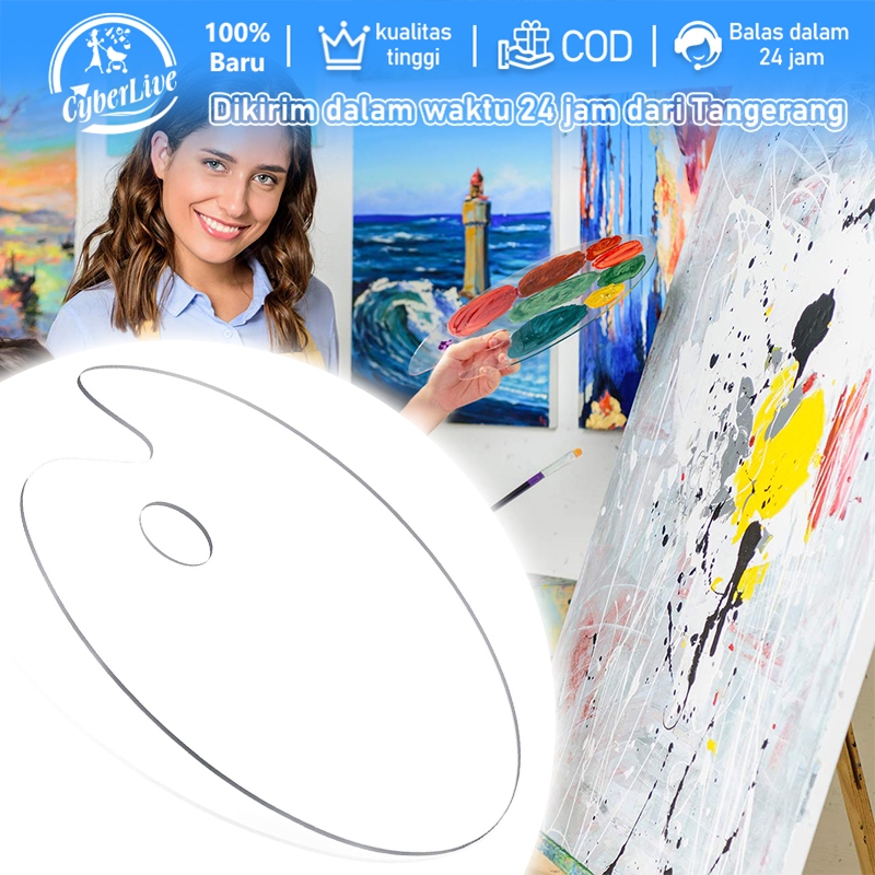 

Palet Lukis Akrilik / Palet Cat Lukis Transparan / Acrylic Painting Palet