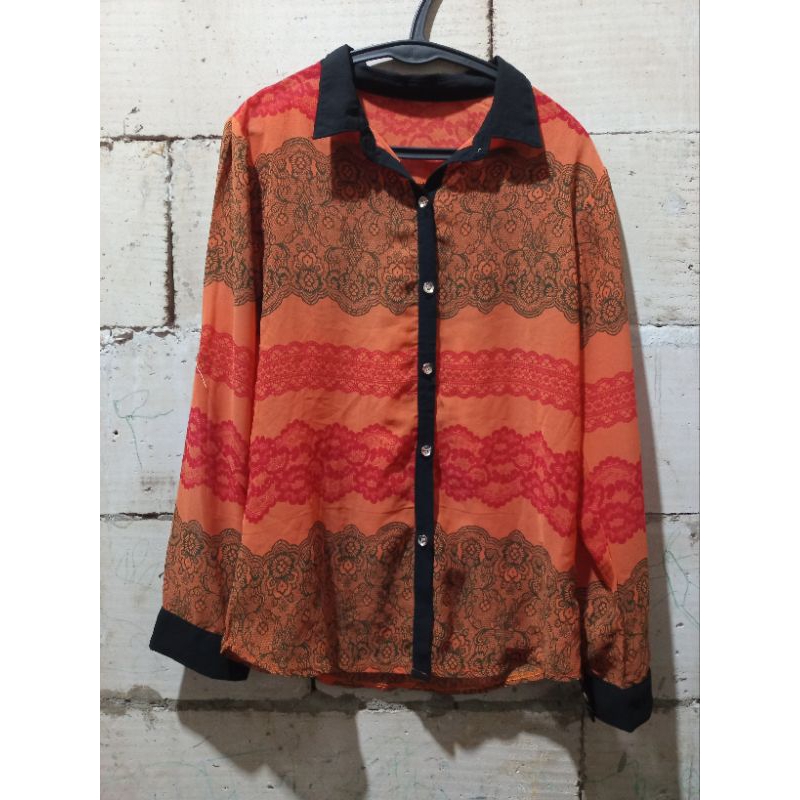 preloved baju lengan panjang ORANGE