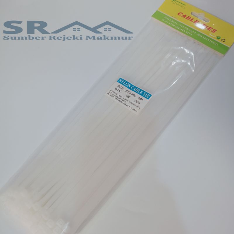 

KABEL TIS PUTIH 5 x 300 mm / Panjang 30 cm