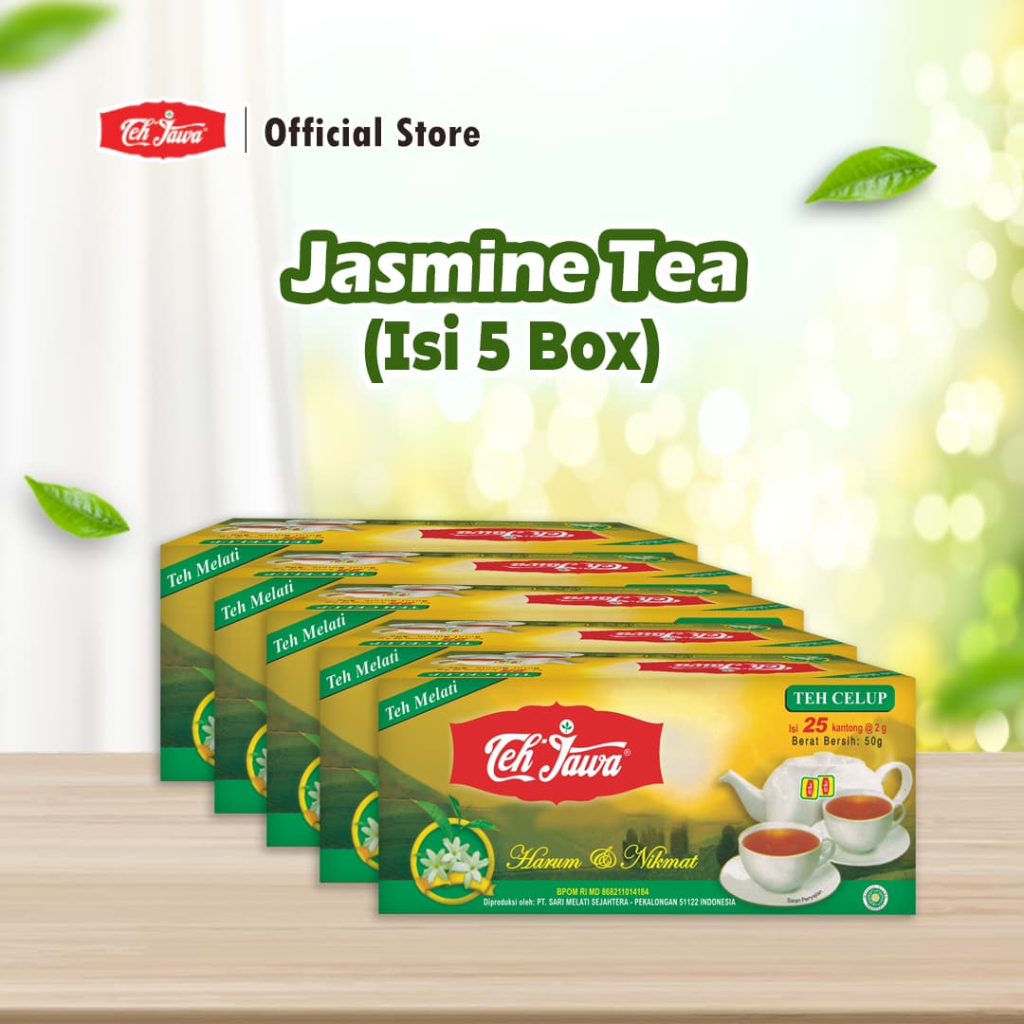 

Teh Jawa SBY Jasmine Tea Celup isi 25 per Pack ( isi 5 Pcs)