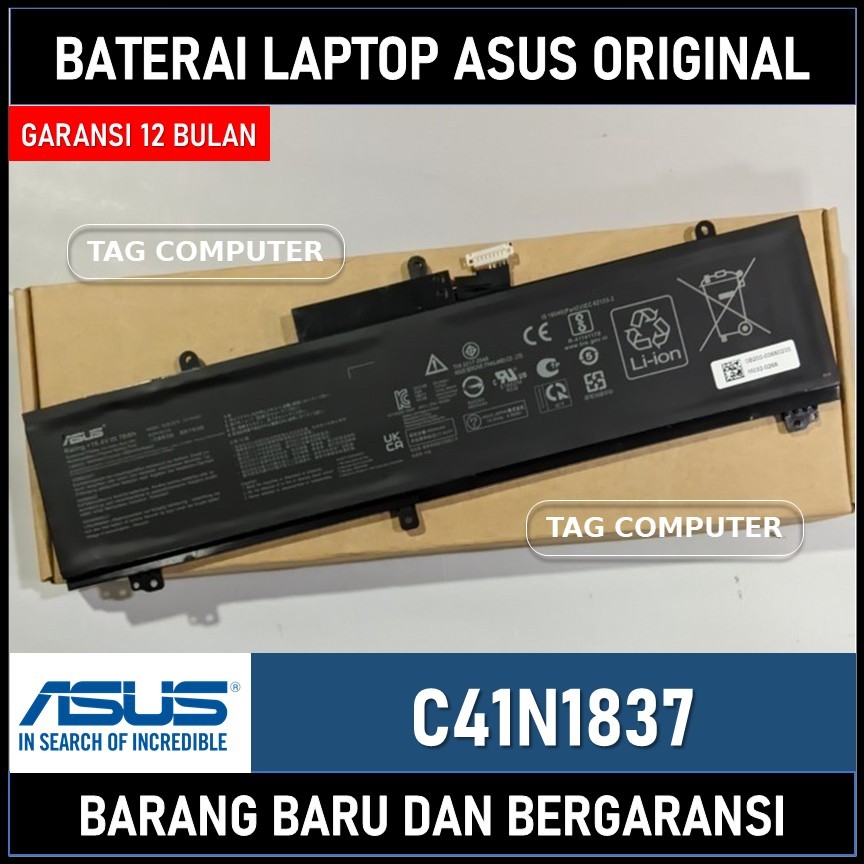 BATERAI ASUS ROG ZEPHYRUS GU502D GU502DU GU502L GU502LU GU502LV GU502LW C41N1837 ORIGINAL