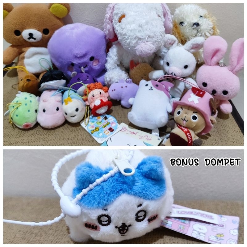 Ganci / Keychain / Gantungan Kunci Boneka Snoopy Rilakkuma Yell Amuse Bulir Palm Pals San-X Sukkuto 