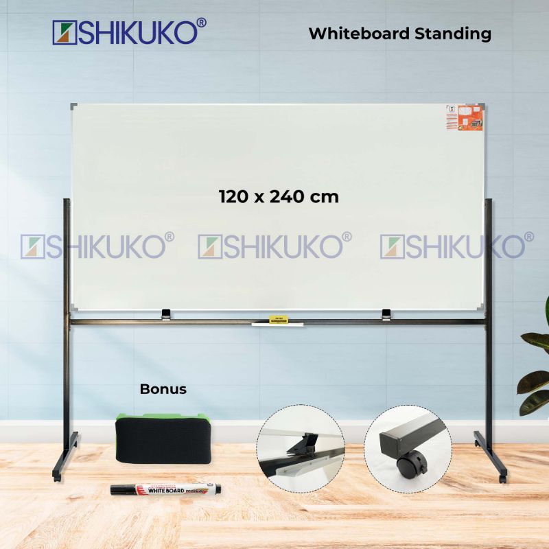 

Whiteboard Standing Kaki Shikuko Papan Tulis Whiteboard 120 x 240