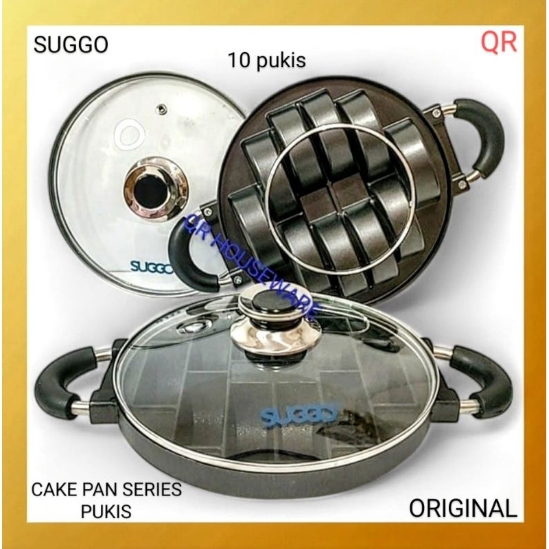 Loyang Cetakan Kue Pukis Anti Lengket - Tutup Kaca & Pegangan Anti Panas