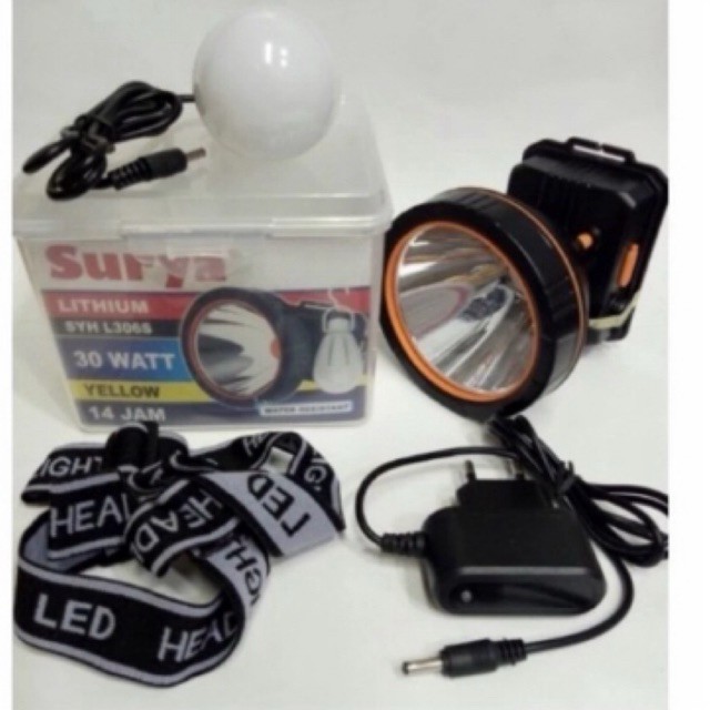 Surya Head Lamp Type SYH L306S - Senter Kepala Menyelam - Cahaya Kuning
