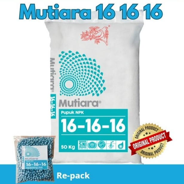 Pupuk NPK Mutiara 16-16-16 - Penyubur Buah, Bunga, Daun, Batang Dan Akar